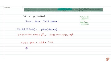 What must be added to the numbers 7, 16, 43 and 79, so that they became proportional?