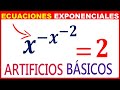 👉 Ecuaciones Exponenciales ARTIFICIOS Básicos ✔ EXAMEN de ADMISIÓN