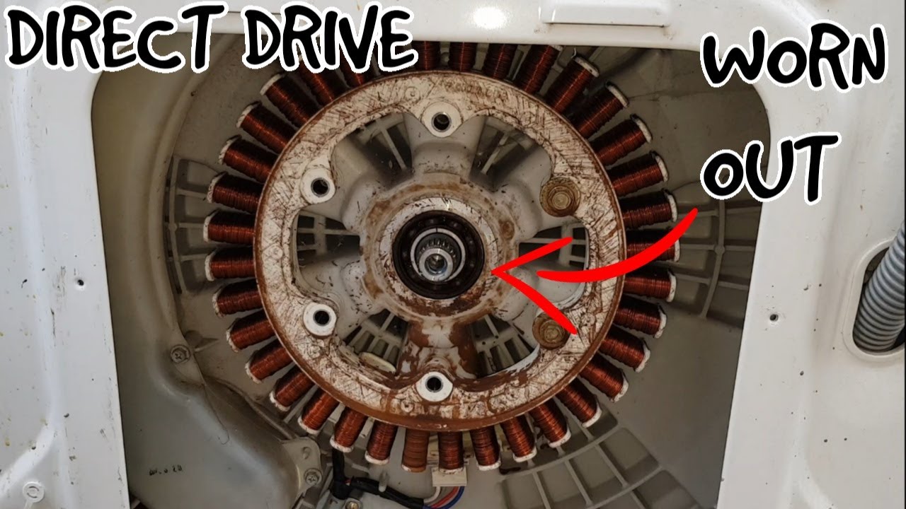 How To Remove Washing Machine(DIRECT DRIVE) Motor - YouTube