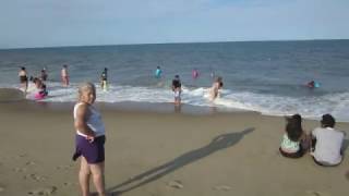 Rehoboth Beach Delaware summer at the Atlantic Ocean USA