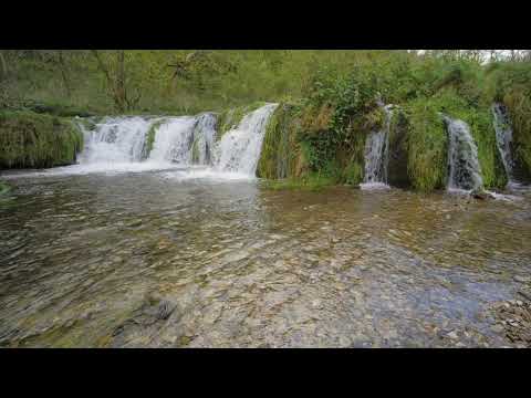 8 Hours of Powerful Water - Relax watching an English waterfall and river. NO MUSIC ASMR @VividPhotoVisual