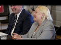 Sarah White speaks at Chairwoman McClain's Tax Day roundtable