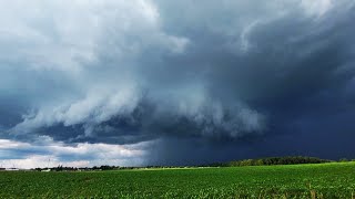 Strong Thunderstorm with Rotation - Fort Wayne to Ossian, IN 8-28-25