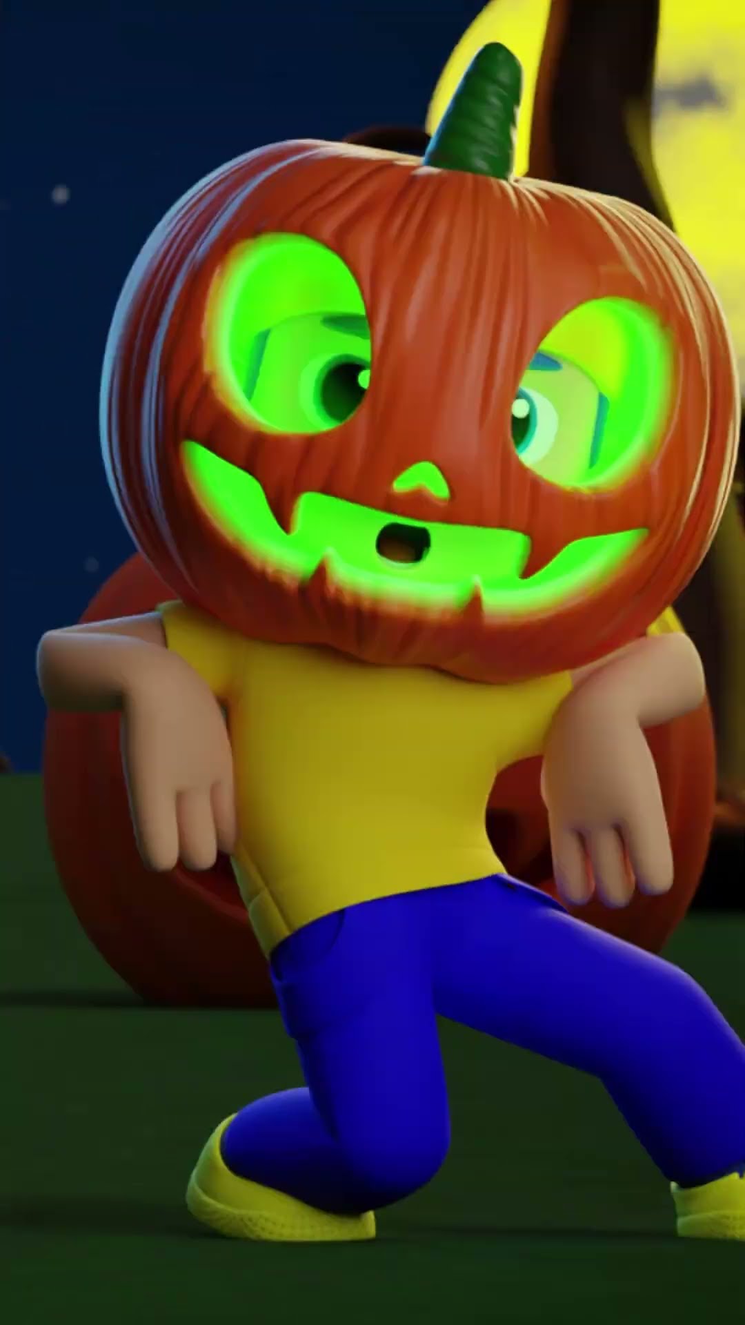 Halloween Dance with Pumpkin Head | D Billions #shorts #db