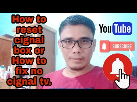 How to reset cignal box/how to fix no cignal tv