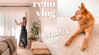 OMG New Wool Carpet & Linen Drapes // Living Room Updates | Reno Vlog 6