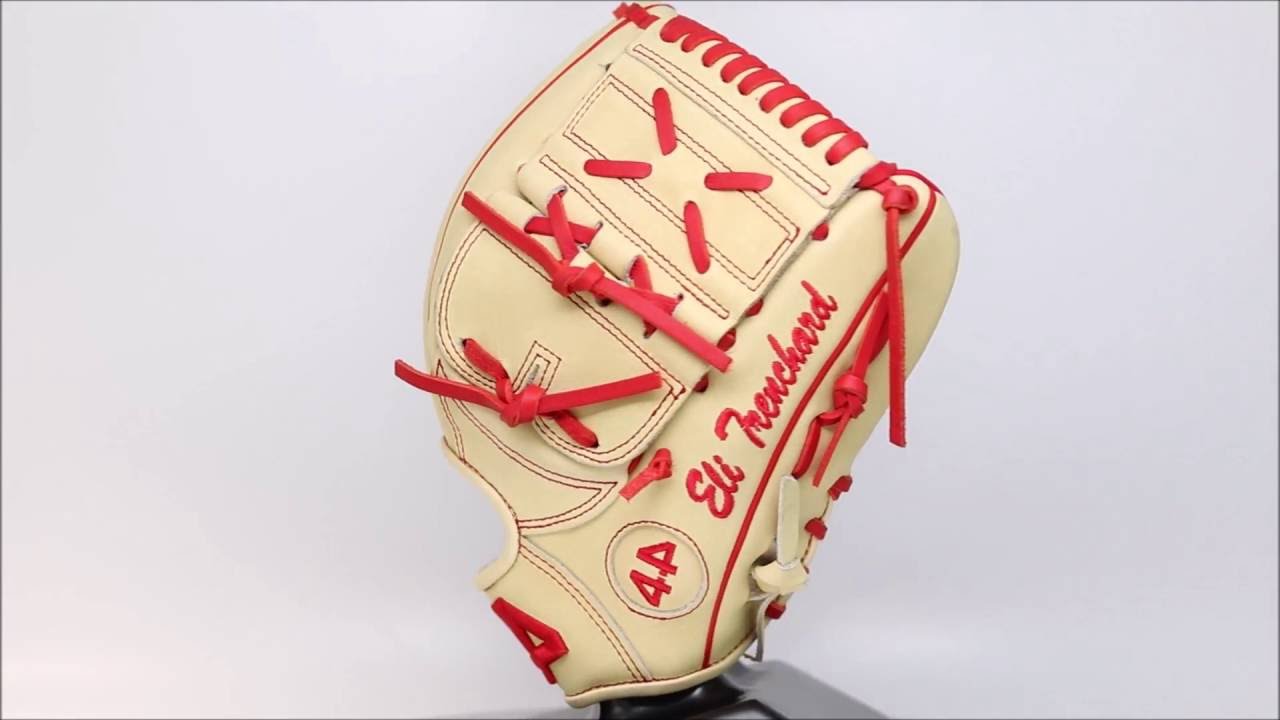 44 Pro Custom Baseball Glove Signature Series Blonde Red Two Piece