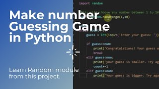 Python Number game tutorial | Python random tutorial