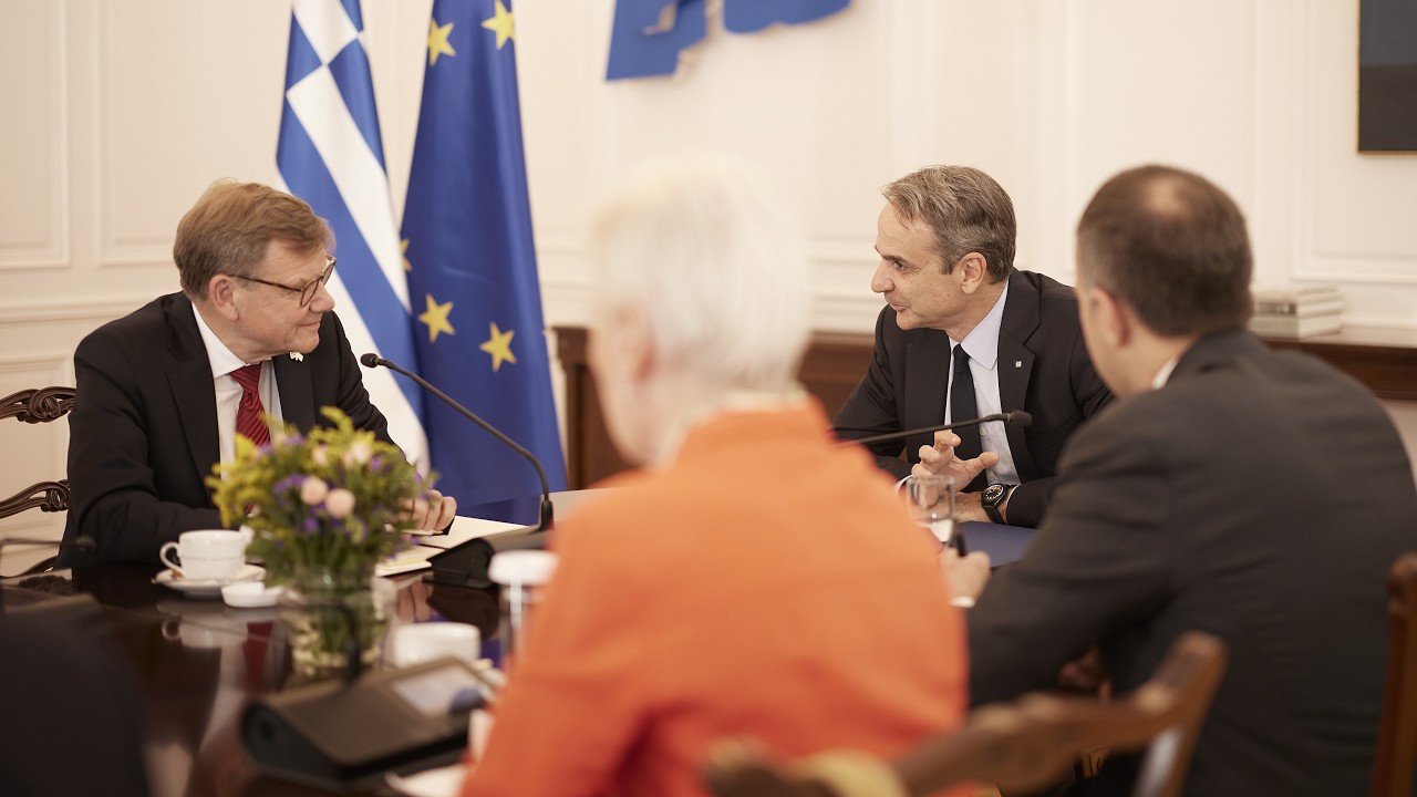 Συνάντηση Κυριάκου Μητσοτάκη με τον Υπουργό Εξωτερικών της Γερμανίας Johann Wadephul – Video