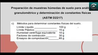 CLASE 3/4 | ENSAYOS DE LABORATORIO EN MECÁNICA DE SUELOS APLICADA A CARRETERAS