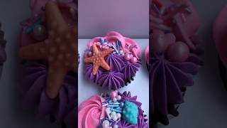 Mermaid themed cupcakes #cake #cakedecoration #cupcakes #mermaid #mermaidcupcakes #shorts