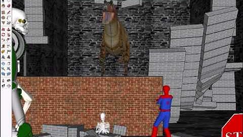 Sketchup Sketchyphysics mechanical horrormovie machine