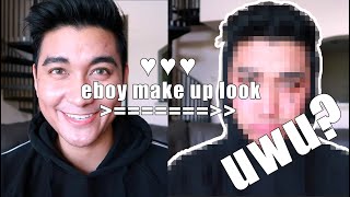 Turning Myself Into A Tiktok Eboy Makeup Look Youtube