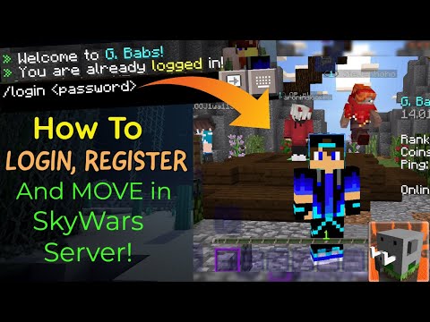 How To LOGIN, REGISTER And MOVE In Craftsman SkyWars Server! | Gbabs Server | (EASY!)