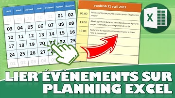 Comment créer des évènements sur un calendrier Excel ?