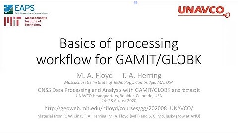 Basics of processing workflow for GAMIT/GLOBK
