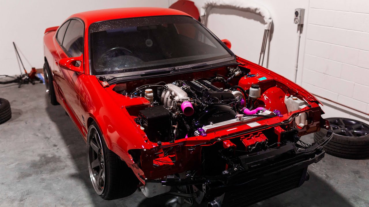Dropping the Built SR20 into the S15! - YouTube