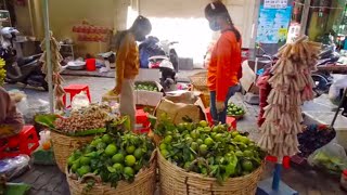 Asian street Food - Daily Fresh Food And People Activities - Phnom Penh Village Food