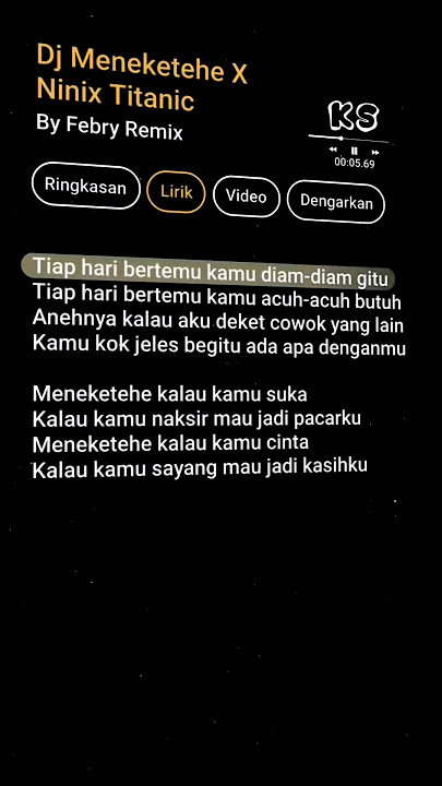 lirik dj meneketehe x ninix titanic #lirik #lagu #lyrics #liriklaguku  #febryremix #KS #djmeneketehe
