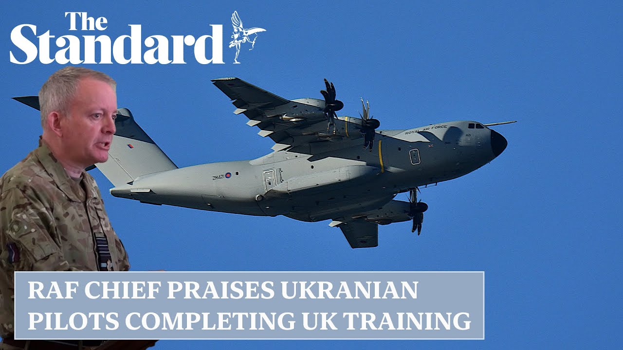 RAF chief praises first Ukrainian pilots to complete training in UK