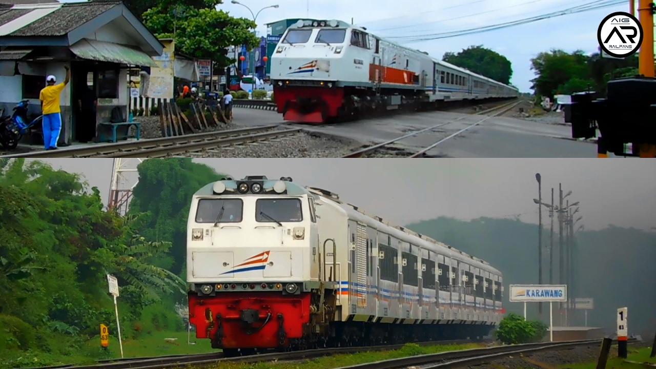 KA Argo Muria Rangkaian Baru dengan KA Argo Sindoro Rangkaian Lama
