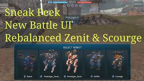 War Robots - Sneak Peek New battle UI, Rebalanced Zenit & Scourge Weapon