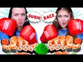 ASMR Sushi Race With Wierd Utensils | Mukbang By LiliBu