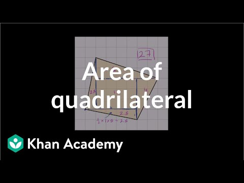 How to find the area of a strange quadrilateral on a grid | Geometry | 6th grade | Khan Academy