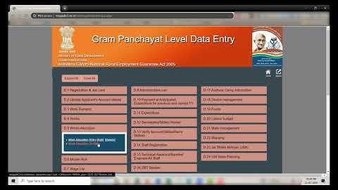 NREGA WORK ALLOCATION DEMO