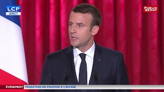 Premier discours d'Emmanuel Macron en tant que Président de la République Française