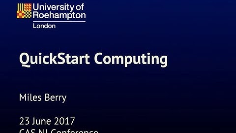 Introduction to QuickStart Computing KS3