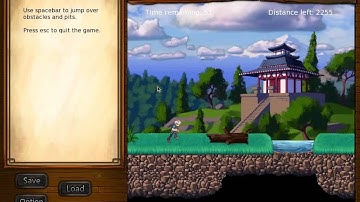 Platformer with parallax background.