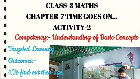 CLASS-3 MATHS CH-7 ACTIVITY-2(TIME GOES ON)