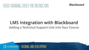 Blackboard: Adding a Technical Support Link into your LMS Integrated Course