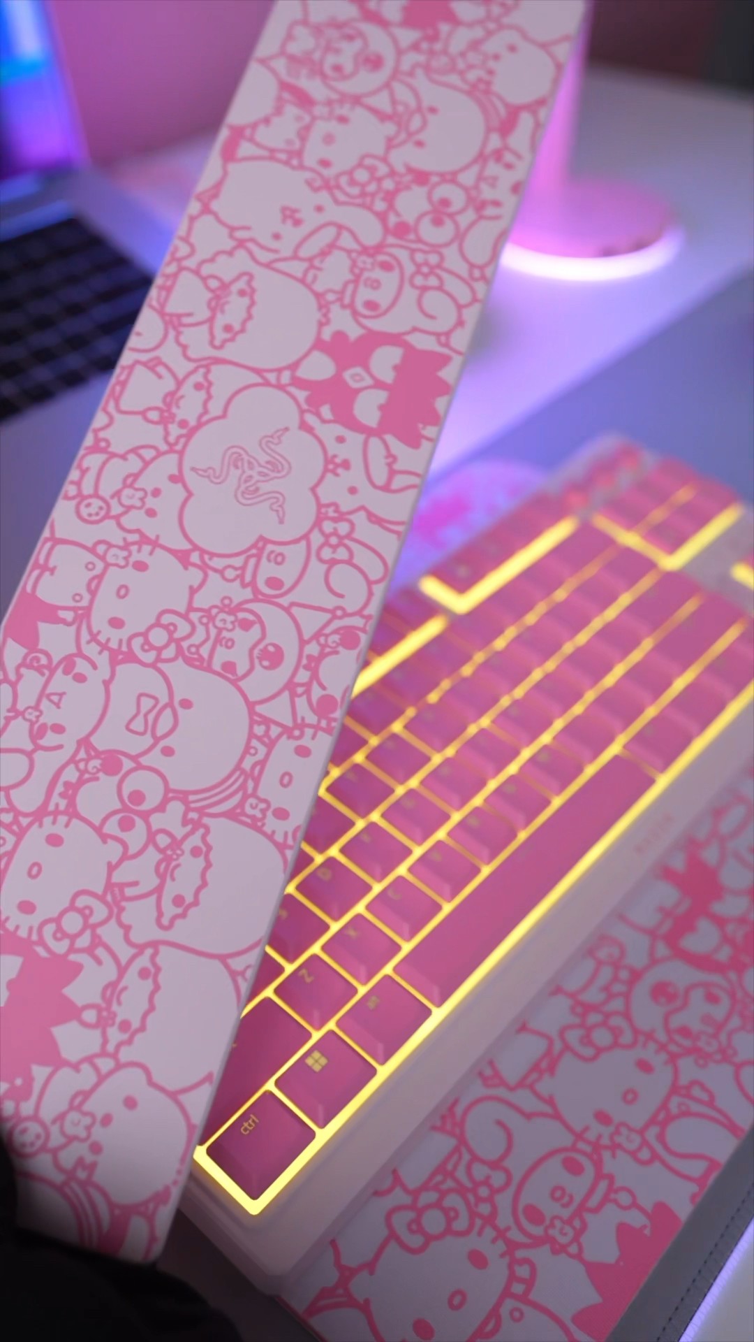 The Razer Ornata V3 Tenkeyless Hello Kitty and Friends Edition
