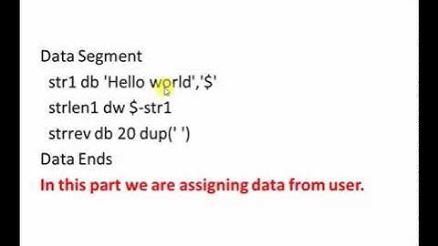 8086 Assembly Language code analysis String reverse