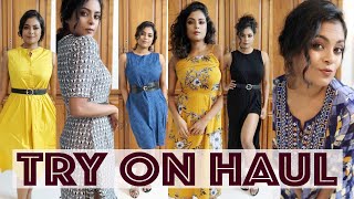 HUGE MYNTRA, AJIO try on haul - Reviewing Indian brands, Lingerie, dresses for monsoon etc