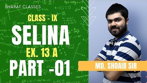 Selina | Class 9 | Pythagoras Theorem | Ex 13 A ( Part 01 ) | Bharat Classes