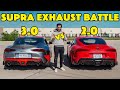 4 CYLINDER VS 6 Cylinder Supra EXHAUST BATTLE! Can The New 2021 2.0 A90 Compete With The 2020 3.0?