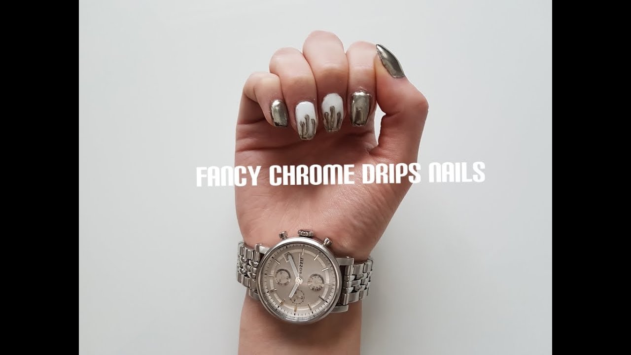 FANCY CHROME DRIP NAILS TUTORIAL. GIVE LIFE TO YOUR NAILS!