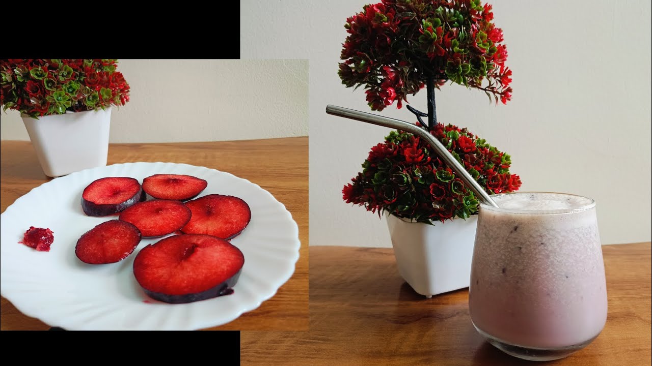 wow..!! Tasty Plum milkshake recipe 😋 YouTube