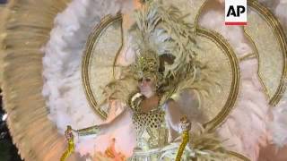 Samba Schools Enter Sambadrome In Brazil