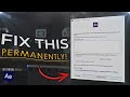 How to fix after effects lags  crashes