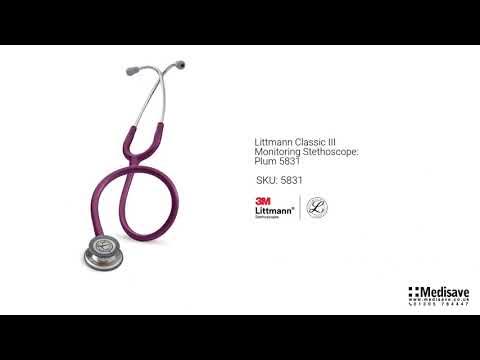 3M Littmann Classic III Stethoscope Plum 5831 - FREE Laser