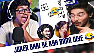 Joker Drawing skills 🤣 - S8ul Mortal Drawing |Kritika krutika reaction | JOKER BHAI Trigger