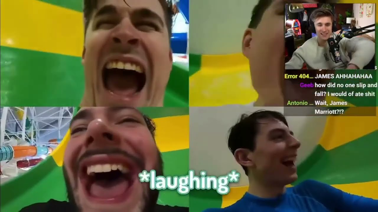 Ludwig reacts to Tommy's Water Park Tag vlog