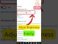 Change Brightness In Windows 10 Fast