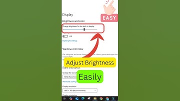Change Brightness in Windows 10 Fast!