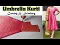 Umbrella Kurti Cutting And Stitching | Anarkali Kurti | Frock Suit | English Subtitles