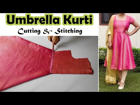 How to do cutting of semi-stitch kurti - YouTube